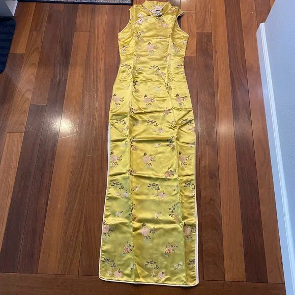 gold foil dress with sleeves 2026 Cocktail Party Dress Gold Foil Batwing Sleeve Waist Ruched Midi Dress Metallic Prom Dress